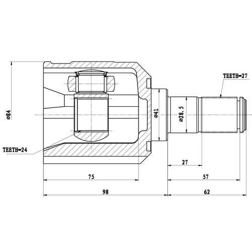 Z87804R — ZIKMAR — Шрус Внутренний