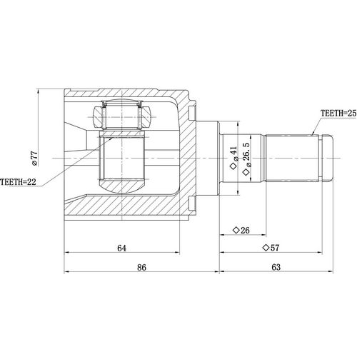 Z87824R — ZIKMAR — Шрус Внутренний