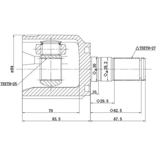 Z87837R — ZIKMAR — Шрус Внутренний