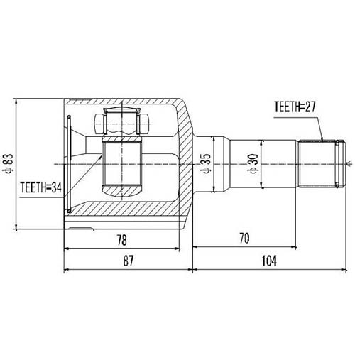 Z87852R — ZIKMAR — Шрус Внутренний