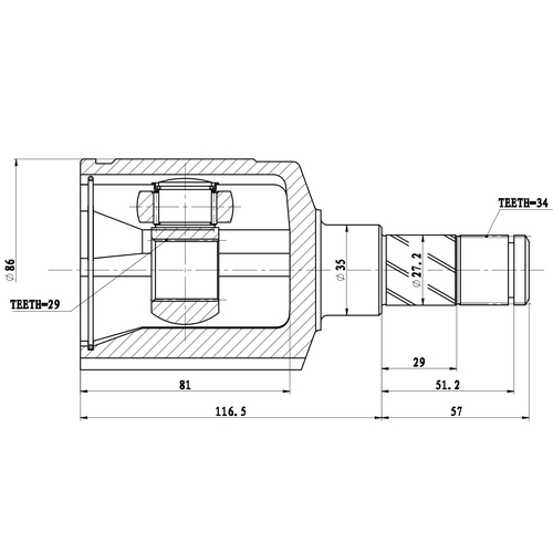 Z87860R — ZIKMAR — Шрус Внутренний