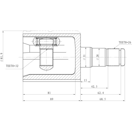 Z87970R — ZIKMAR — Шрус Внутренний