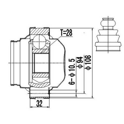 Z87971R — ZIKMAR — Шрус Внутренний