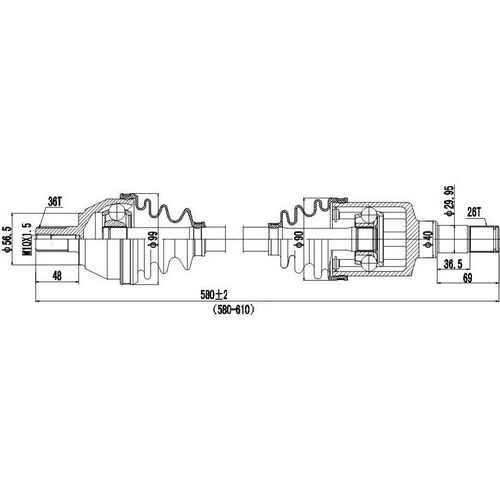 Z88040R — ZIKMAR — Приводной вал