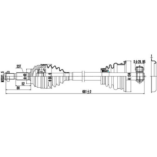 Z88079R — ZIKMAR — Приводной вал