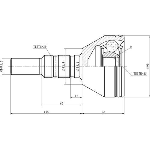 Z88307R — ZIKMAR — Шрус Наружный