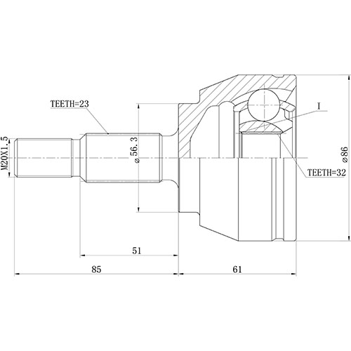 Z88310R — ZIKMAR — Шрус Наружный