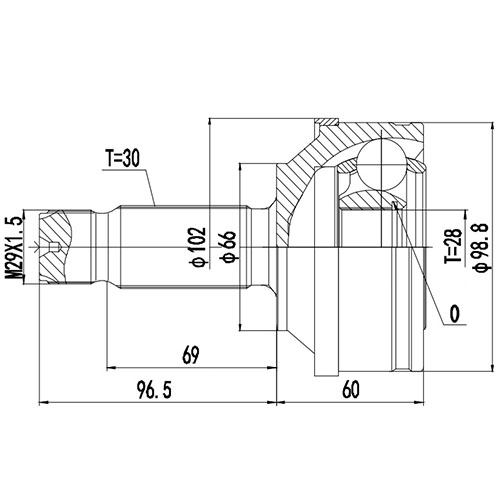 Z88321R — ZIKMAR — Шрус Наружный