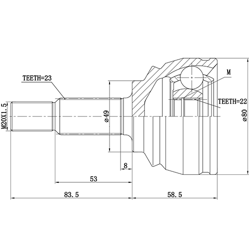 Z88328R — ZIKMAR — Шрус Наружный