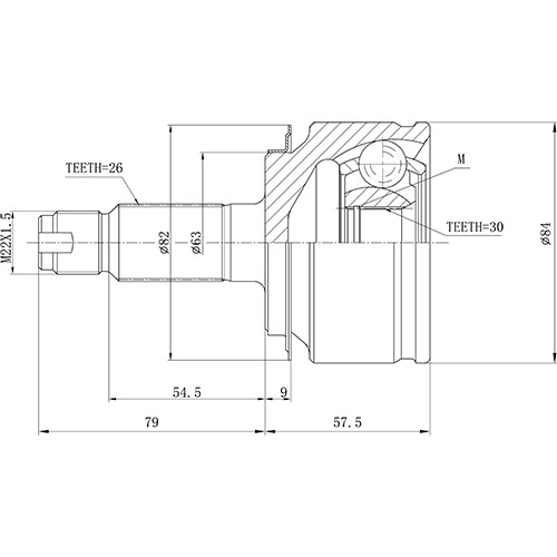 Z88423R — ZIKMAR — Шрус Наружный