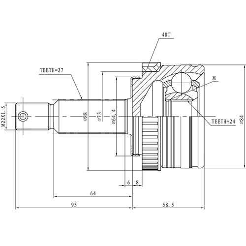 Z88446R — ZIKMAR — Шрус Наружный