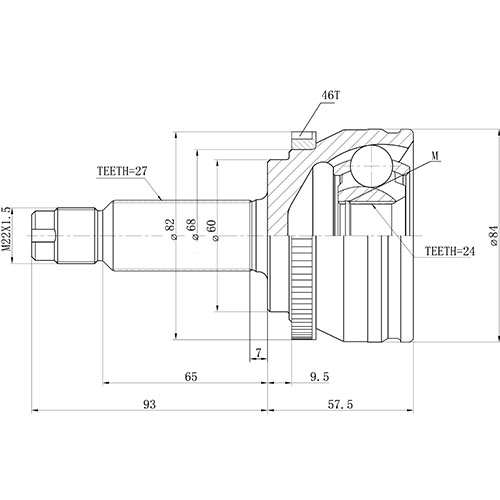 Z88467R — ZIKMAR — Шрус Наружный