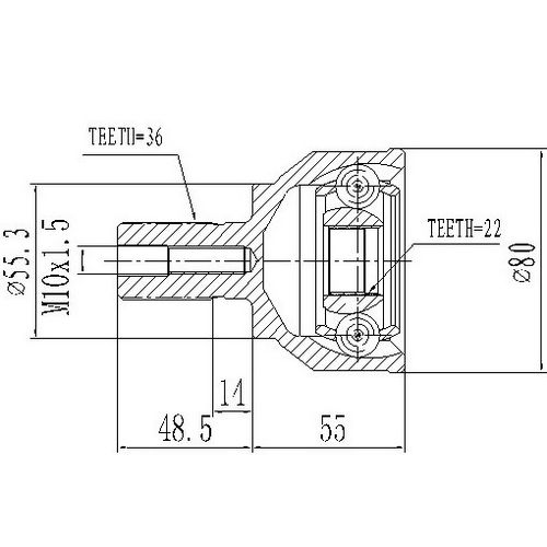 Z88520R — ZIKMAR — Шрус Наружный