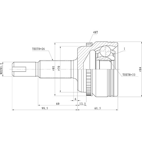 Z88550R — ZIKMAR — Шрус Наружный