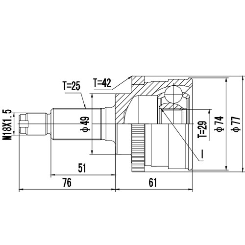 Z88566R — ZIKMAR — Шрус наружный