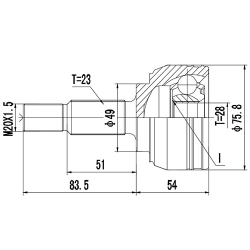 Z88568R — ZIKMAR — Шрус Наружный