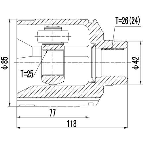 Z88934R — ZIKMAR — Шрус Внутренний