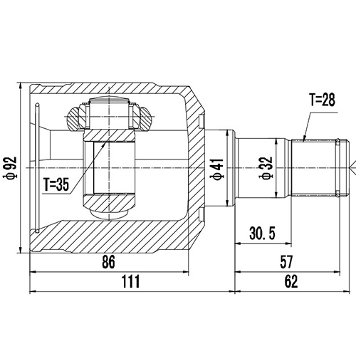 Z88950R — ZIKMAR — Шрус Внутренний