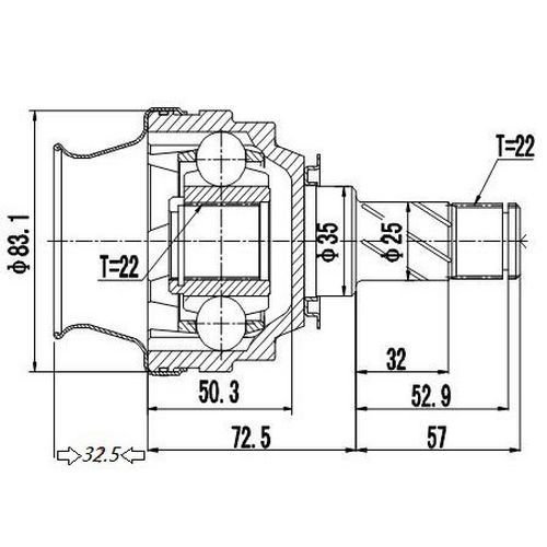 Z88957R — ZIKMAR — Шрус Внутренний