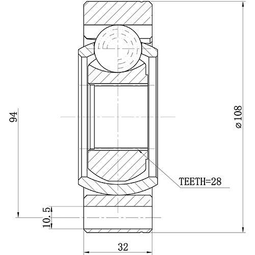 Z88986R — ZIKMAR — Шрус Внутренний