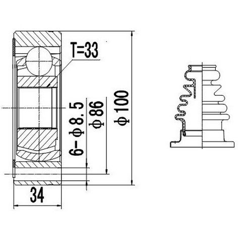 Z88991R — ZIKMAR — Шрус Внутренний