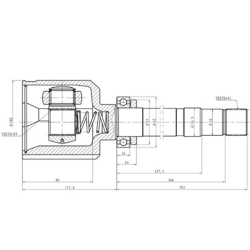 Z88993R — ZIKMAR — Шрус Внутренний