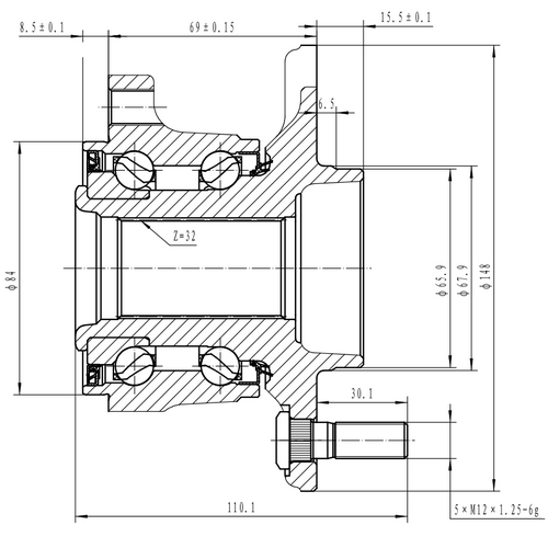 Z89106R — ZIKMAR — Ступица задняя