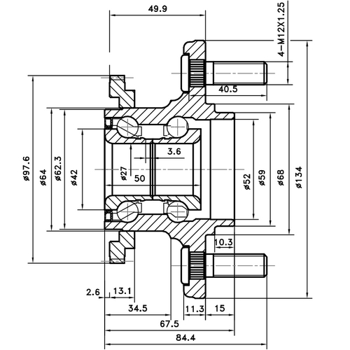 Z89111R — ZIKMAR — Ступица задняя