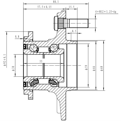 Z89114R — ZIKMAR — Ступица задняя