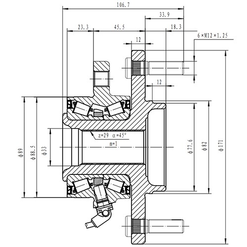 Z89119R — ZIKMAR — Ступица передняя