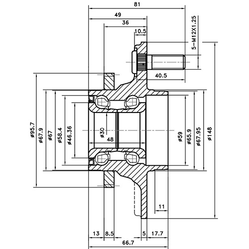 Z89126R — ZIKMAR — Ступица задняя