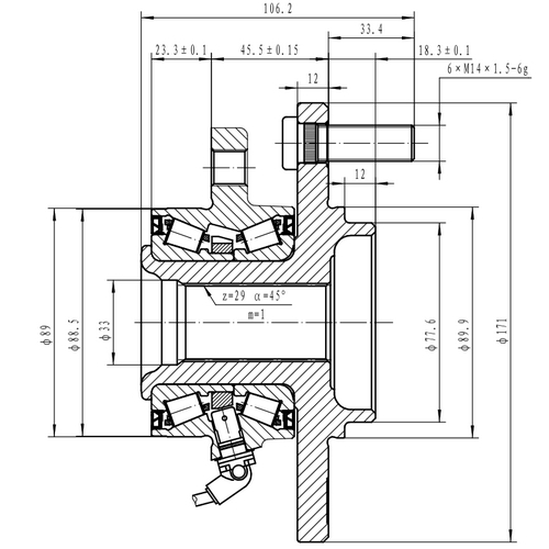 Z89129R — ZIKMAR — Ступица передняя