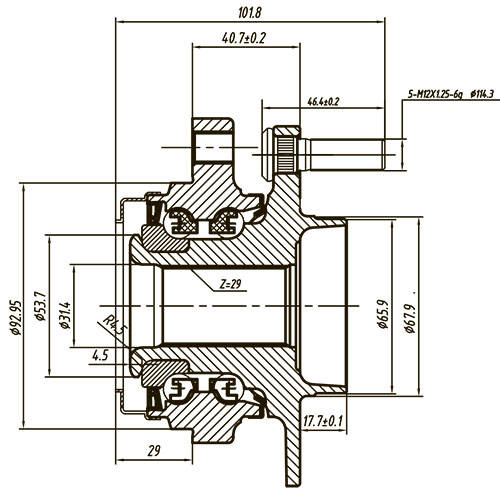 Z89137R — ZIKMAR — Ступица передняя