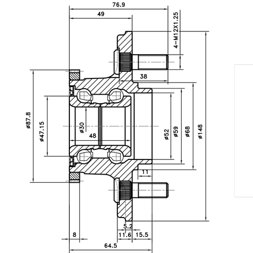 Z89160R — ZIKMAR — Ступица задняя