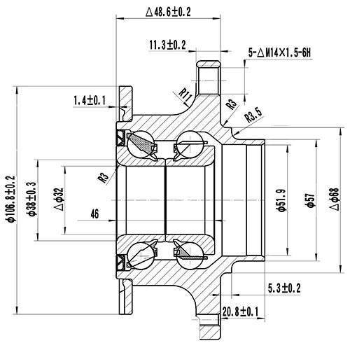 Z89175R — ZIKMAR — Ступица задняя с ABS