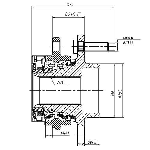 Z89191R — ZIKMAR — Ступица передняя