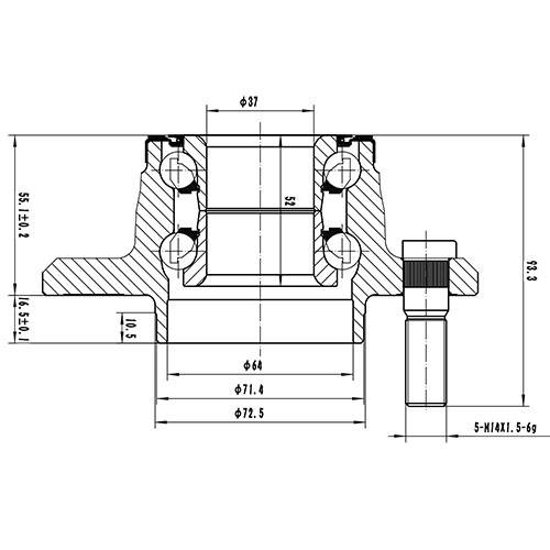 Z89199R — ZIKMAR — Ступица передняя