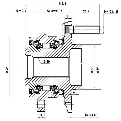 Z89255R — ZIKMAR — Ступица передняя