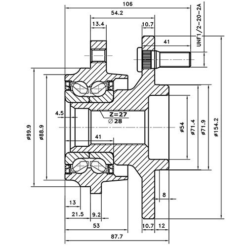 Z89264R — ZIKMAR — Ступица передняя