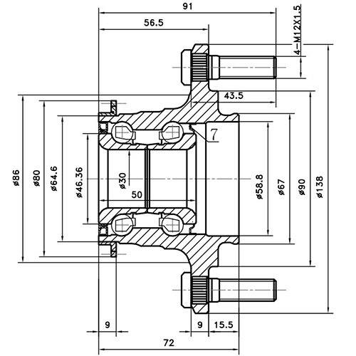 Z89283R — ZIKMAR — Ступица задняя