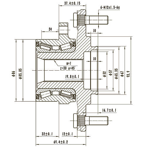 Z89285R — ZIKMAR — Ступица передняя