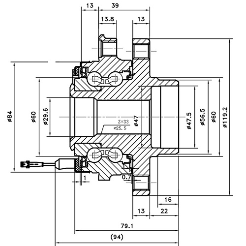 Z89296R — ZIKMAR — Ступица передняя