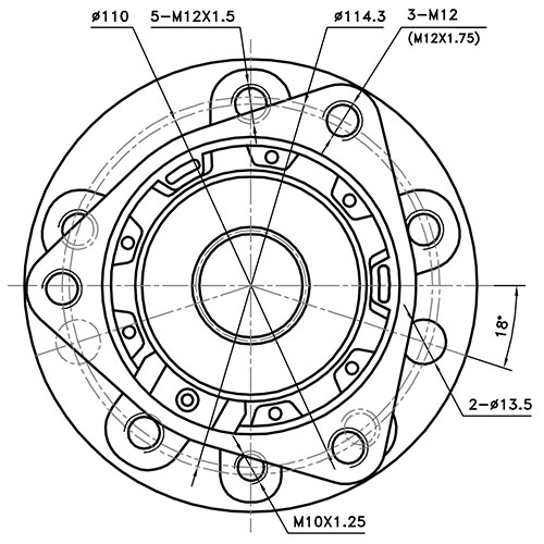 Z89302R — ZIKMAR — Ступица передняя с ABS