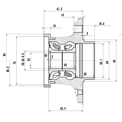 Z89305R — ZIKMAR — Ступица задняя