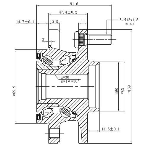 Z89318R — ZIKMAR — Ступица передняя