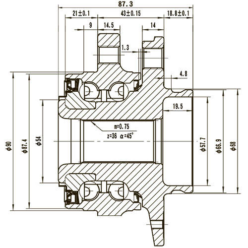 Z89332R — ZIKMAR — Ступица передняя