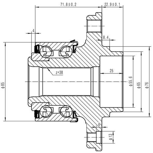 Z89334R — ZIKMAR — Ступица передняя, задняя