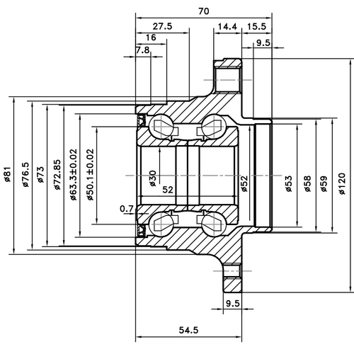 Z89338R — ZIKMAR — Ступица задняя