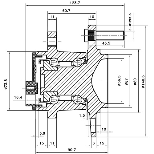 Z89344R — ZIKMAR — Ступица задняя