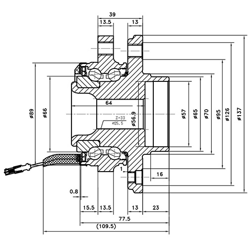 Z89349R — ZIKMAR — Ступица передняя